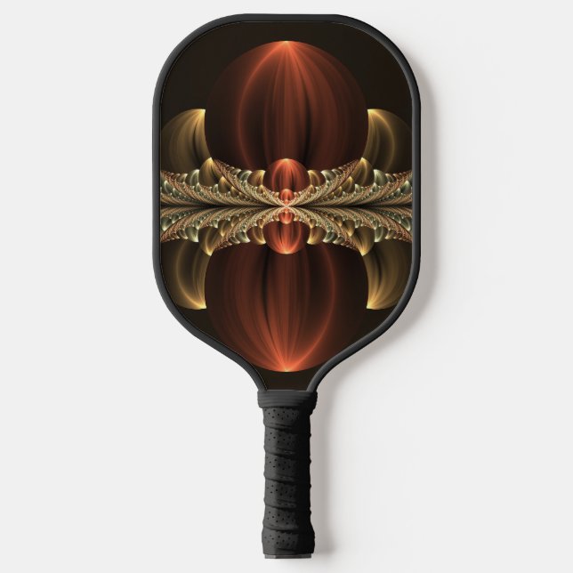 Fantasy Construction Shiny Abstract Fractal Art Pickleball Paddle (Front)