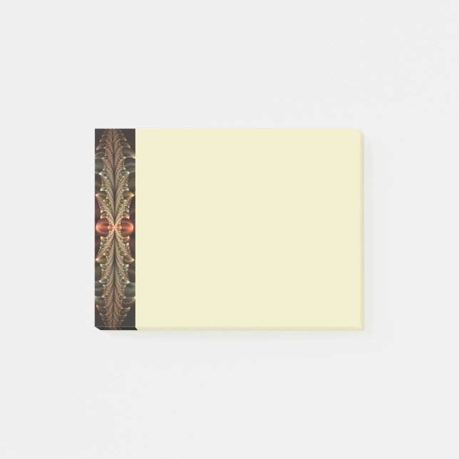 Fantasy Construction Shiny Abstract Fractal Art Post-it Notes (Front)