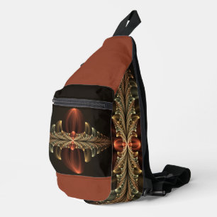 Fantasy Construction Shiny Abstract Fractal Art Sling Bag