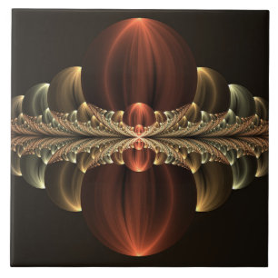 Fantasy Construction Shiny Abstract Fractal Art Tile