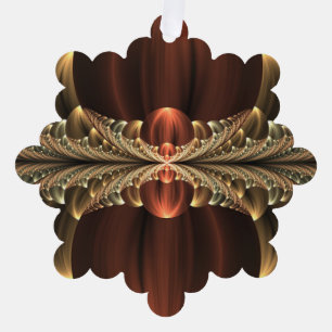 Fantasy Construction Shiny Abstract Fractal Art Tree Decoration Card