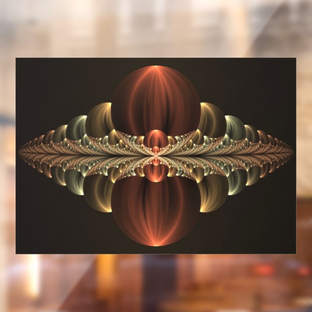 Fantasy Construction Shiny Abstract Fractal Art Window Cling (Sheet 2)