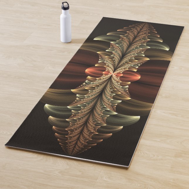 Fantasy Construction Shiny Abstract Fractal Art Yoga Mat (In Situ)