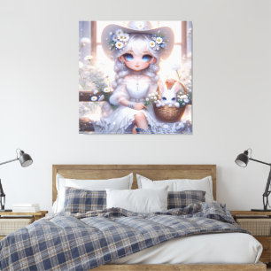Fantasy cowgirl canvas print