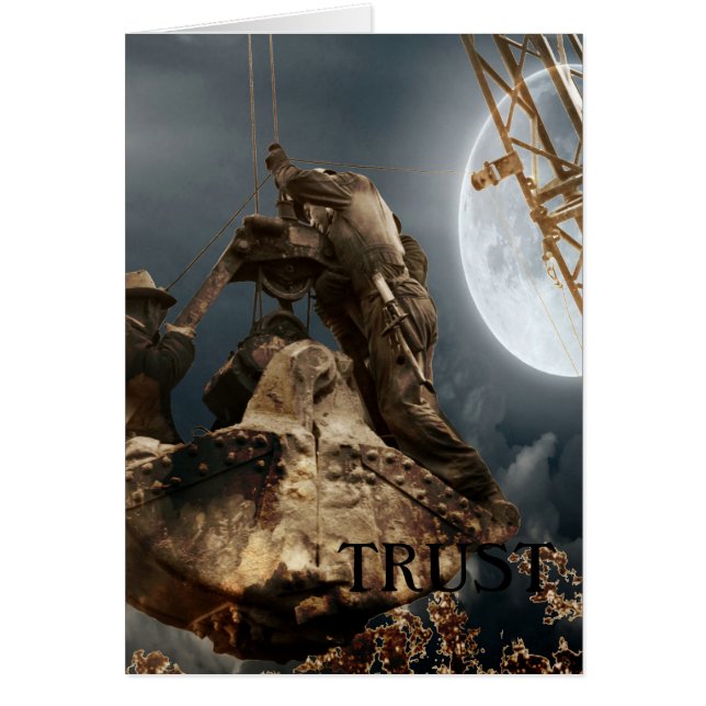 Fantasy  Crane Operator Men in Bucket Trust Night (Front)