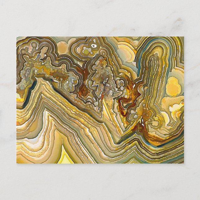 Fantasy Crazy Lace Agate Opus 01 Postcard (Front)
