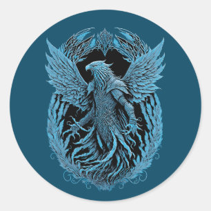 Fantasy Creature   Mediaeval Eagle Classic Round Sticker