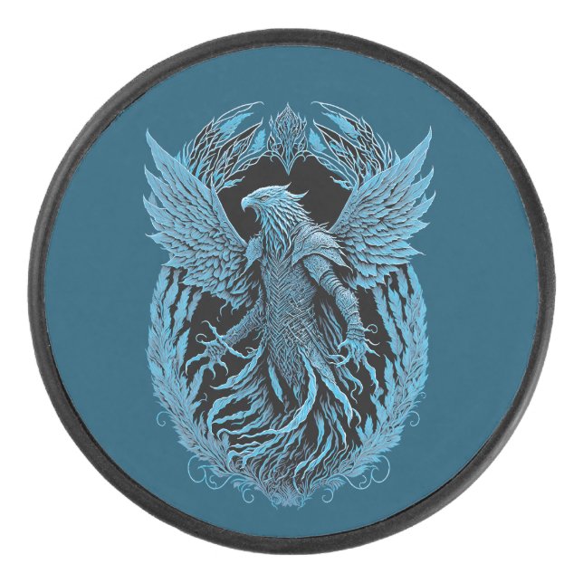 Fantasy Creature | Mediaeval Eagle Hockey Puck (Front)