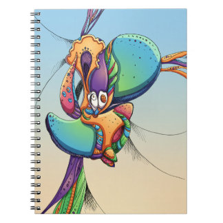 Fantasy creatures in comic style notebook