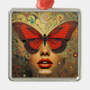 Fantasy Cute Abstract Butterflies Eyes Metal Tree Decoration