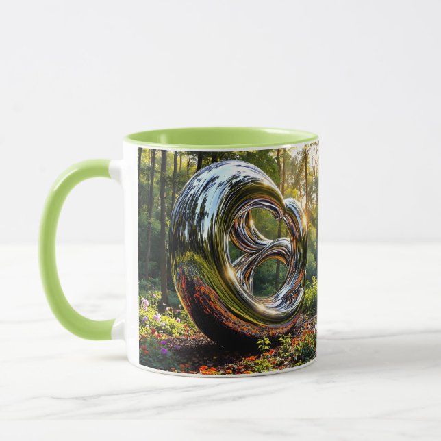 Fantasy Cute Abstract Chrome Structure Mug (Left)