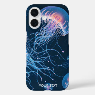 Fantasy Cute Abstract Jellyfish Underwater iPhone 16 Case