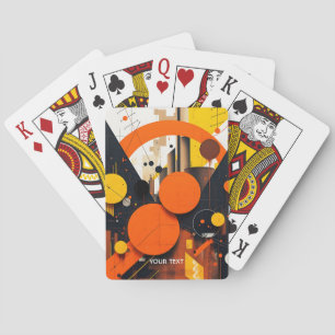 Fantasy Cute Abstract Red Circles Playing Cards