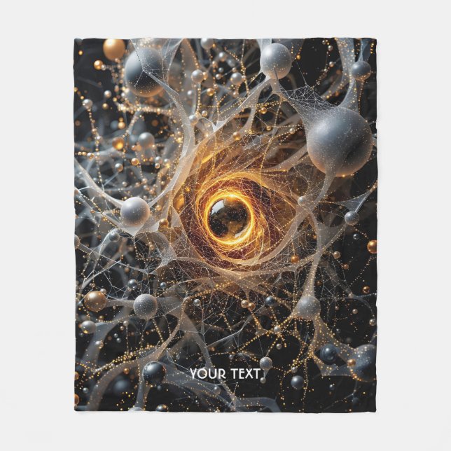 Fantasy Cute Abstract Space Scene Fleece Blanket (Front)