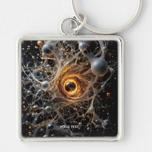 Fantasy Cute Abstract Space Scene Key Ring