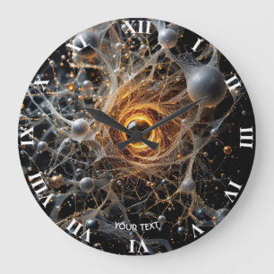 Fantasy Cute Abstract Space Scene Large Clock
