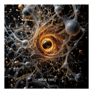 Fantasy Cute Abstract Space Scene Poster