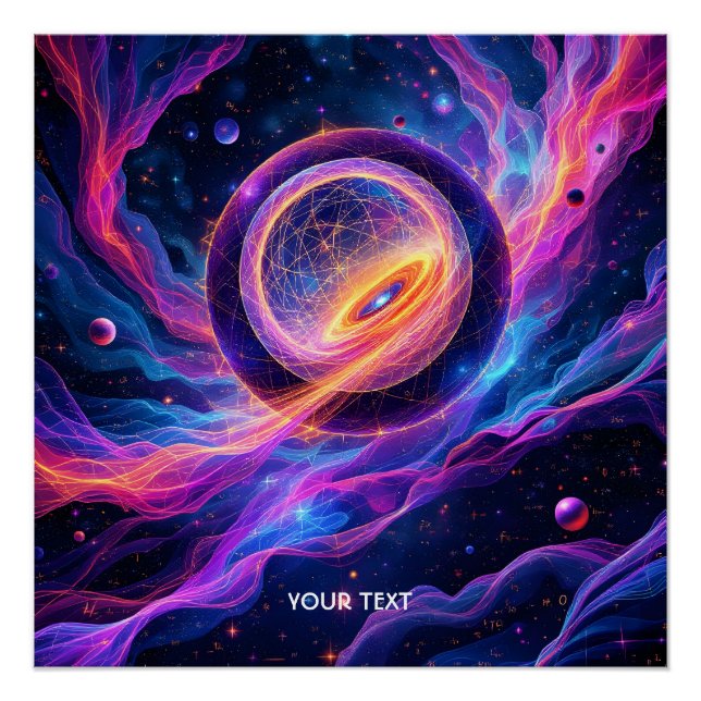 Fantasy Cute Abstract Space Stars Poster (Front)