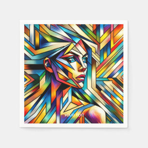 Fantasy Cute Abstract Surreal Girl Napkin