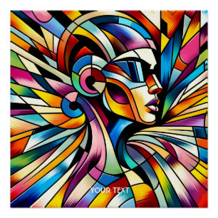 Fantasy Cute Abstract Surreal Woman Poster