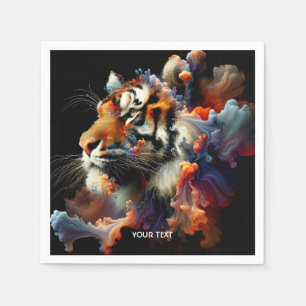 Fantasy Cute Abstract Tiger Head Napkin