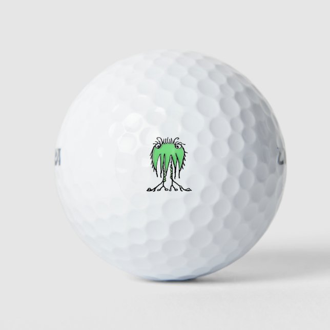 Fantasy cute alien drawing golf balls (Front)