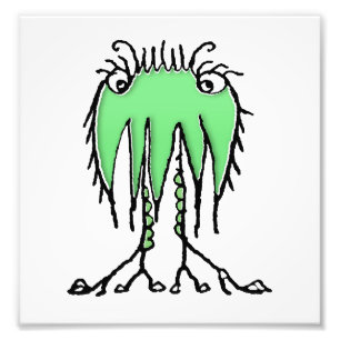 Fantasy cute alien drawing photo print