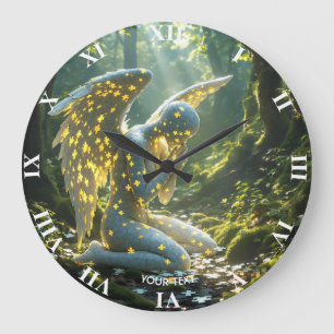 Fantasy Cute Angelic Figure Puzzle Large Clock