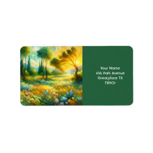 Fantasy Cute Angry Leaf Forest Label