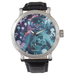 Fantasy Cute  Astronaut Jellyfish Space Watch