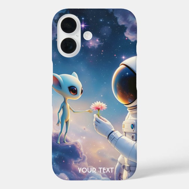Fantasy Cute Astronaut Space Flower Case-Mate iPhone Case (Back)