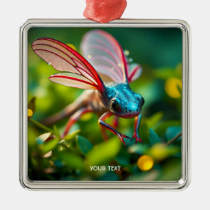 Fantasy Cute Axolotl With Wings Metal Tree Decoration