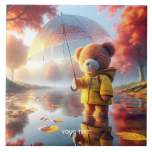 Fantasy Cute Baby Bear Umbrella Tile