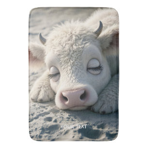 Fantasy Cute Baby Cow Sleeping Bath Mat