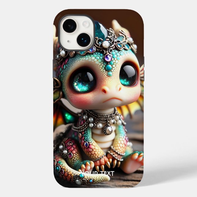 Fantasy Cute Baby Dragon Glass Case-Mate iPhone Case (Back)