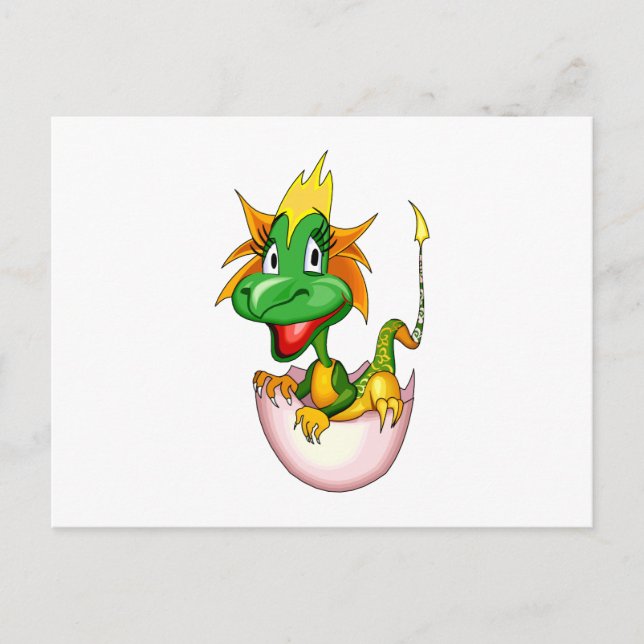 Fantasy Cute Baby Dragon Postcard (Front)
