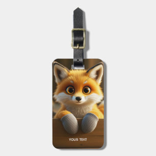 Fantasy Cute Baby Fox Box Luggage Tag