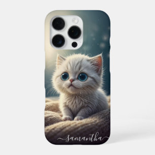Fantasy Cute Baby Kitty Cat Lover's Personalised iPhone 16 Pro Case