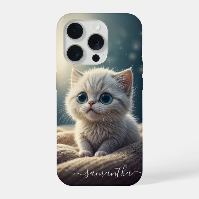 Fantasy Cute Baby Kitty Cat Lover's Personalised iPhone Case (Back)