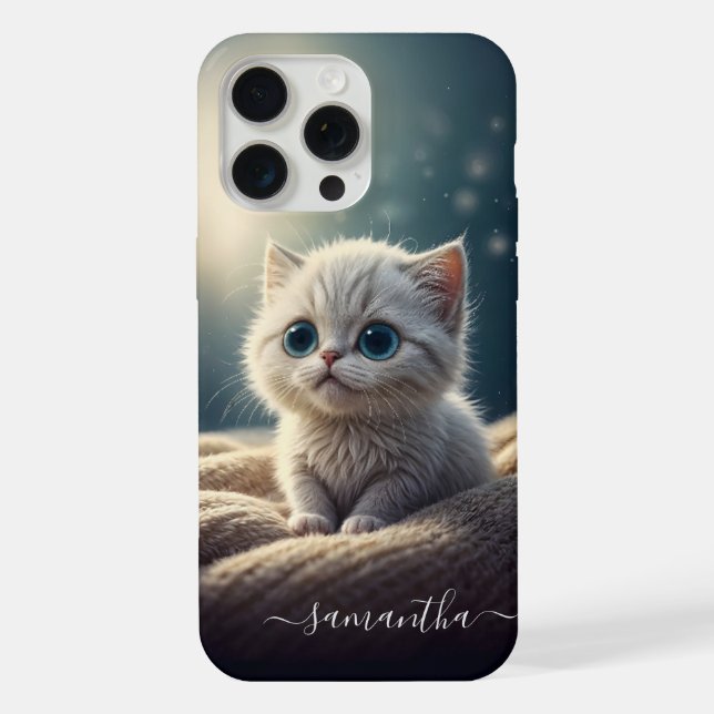Fantasy Cute Baby Kitty Cat Lover's Personalised iPhone Case (Back)