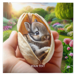 Fantasy Cute Baby Rabbit Garden Tile
