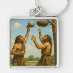 Fantasy Cute Basketball Prehistoric Final Key Ring