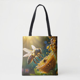 Fantasy Cute Bee Flowers Sun Tote Bag