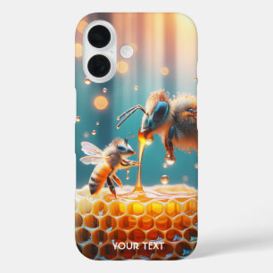 Fantasy Cute Bees Momma Baby iPhone 16 Case