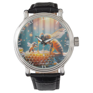 Fantasy Cute Bees Momma Baby Watch