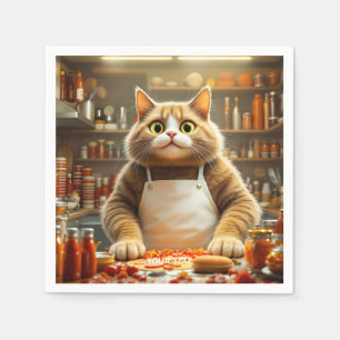 Fantasy Cute Big Eyes Cat Napkin
