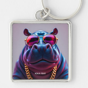 Fantasy Cute Big Hyppo Glasses Key Ring