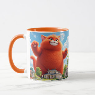 Fantasy Cute Big Orange Cat Mug