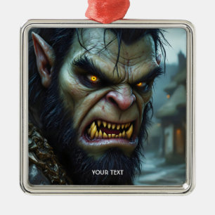 Fantasy Cute Big Strong Warrior Metal Tree Decoration