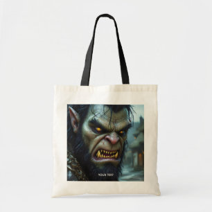 Fantasy Cute Big Strong Warrior Tote Bag